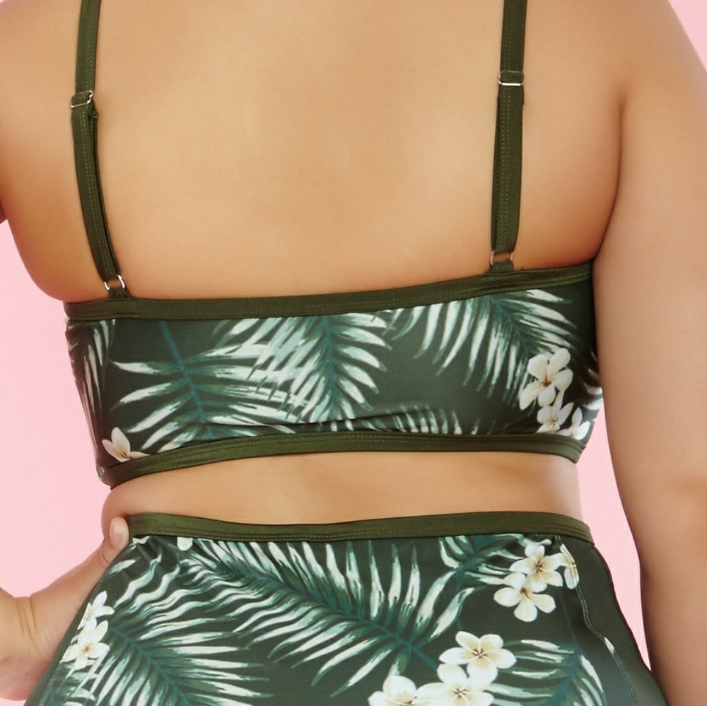 Final Sale Plus Size Floral Mesh Bikini Set - Picture 3 of 5